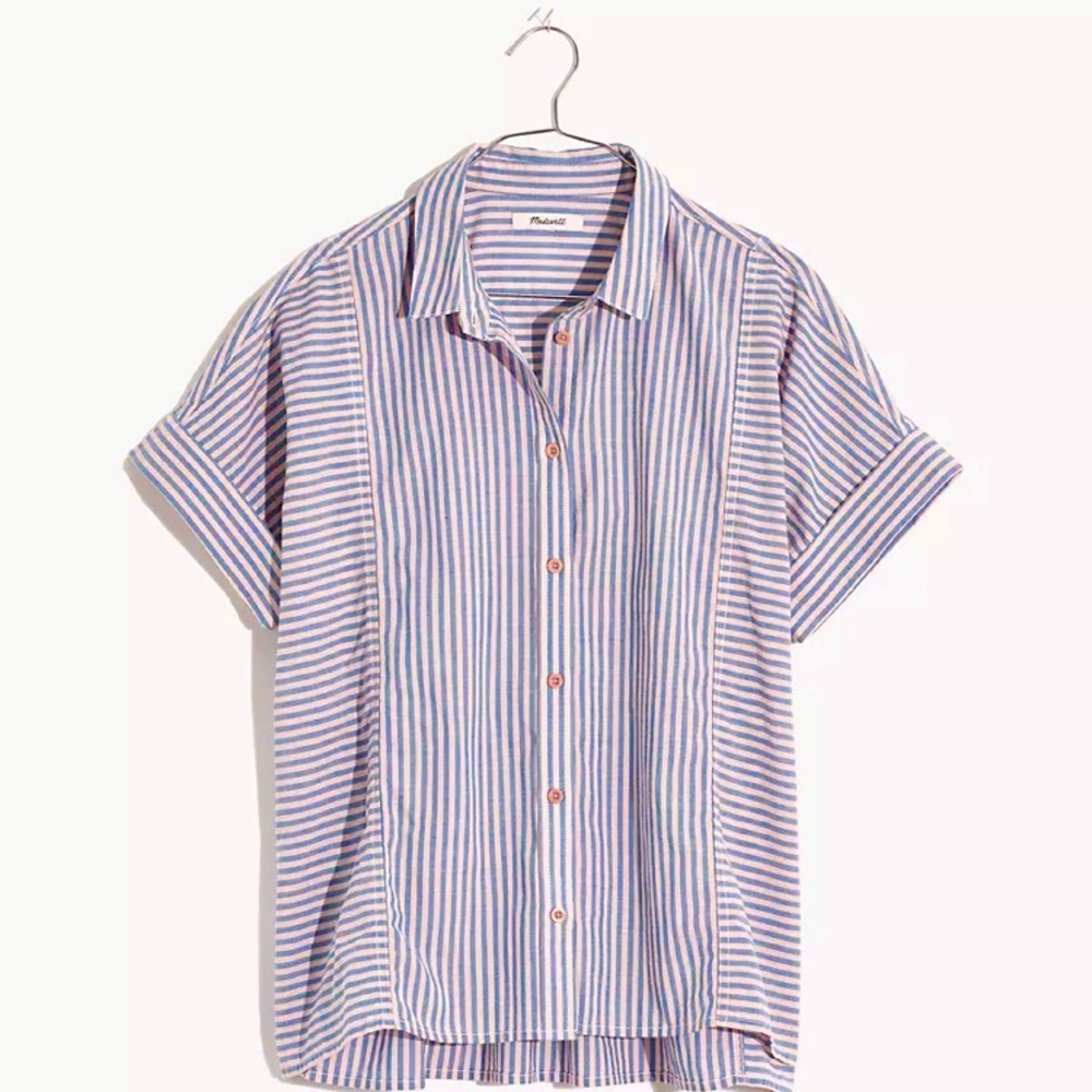 Madewell Lakeline Button-Up Shirt in Stripe-Play